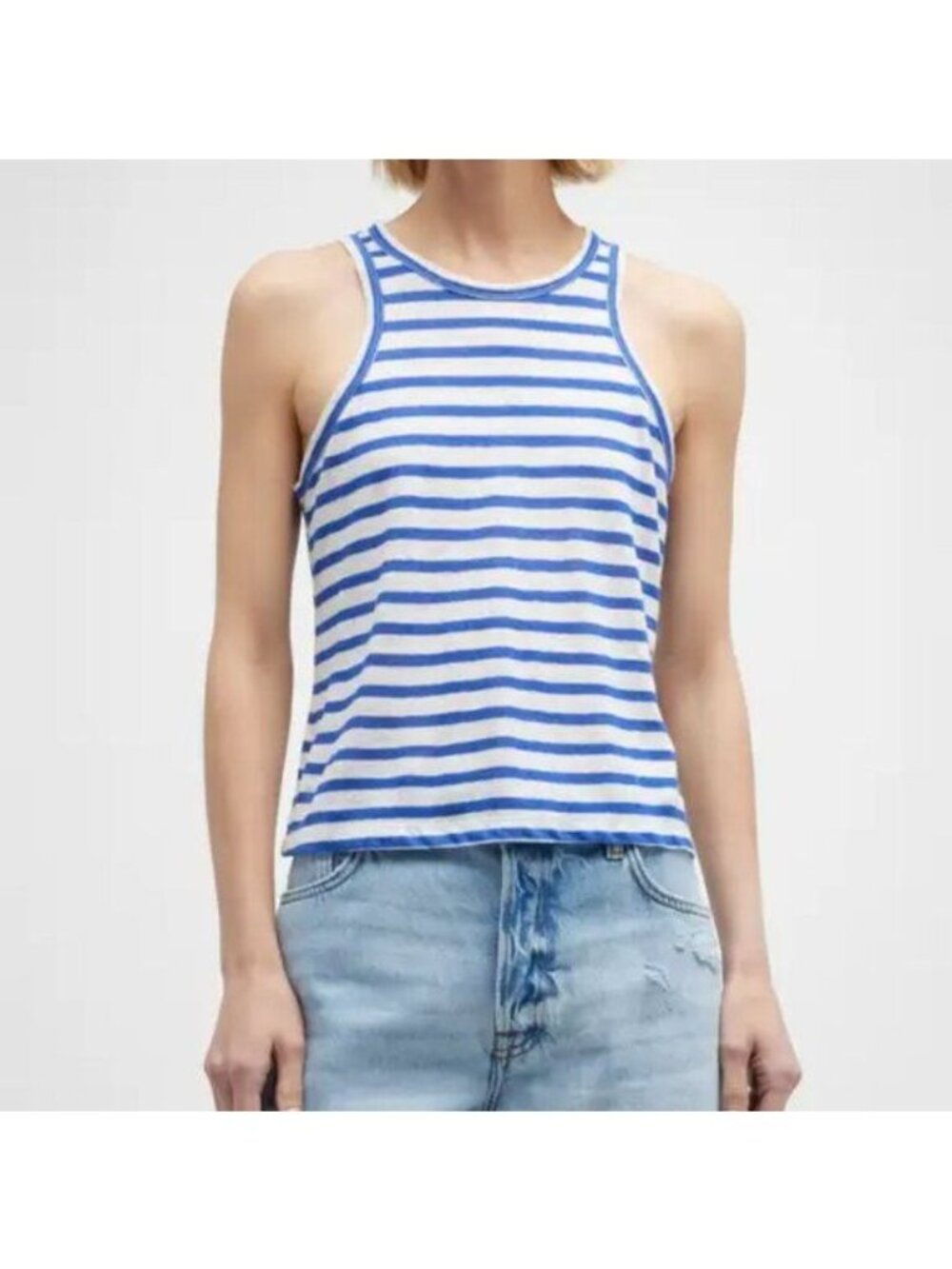 FRAME Ringer Striped Tank Top